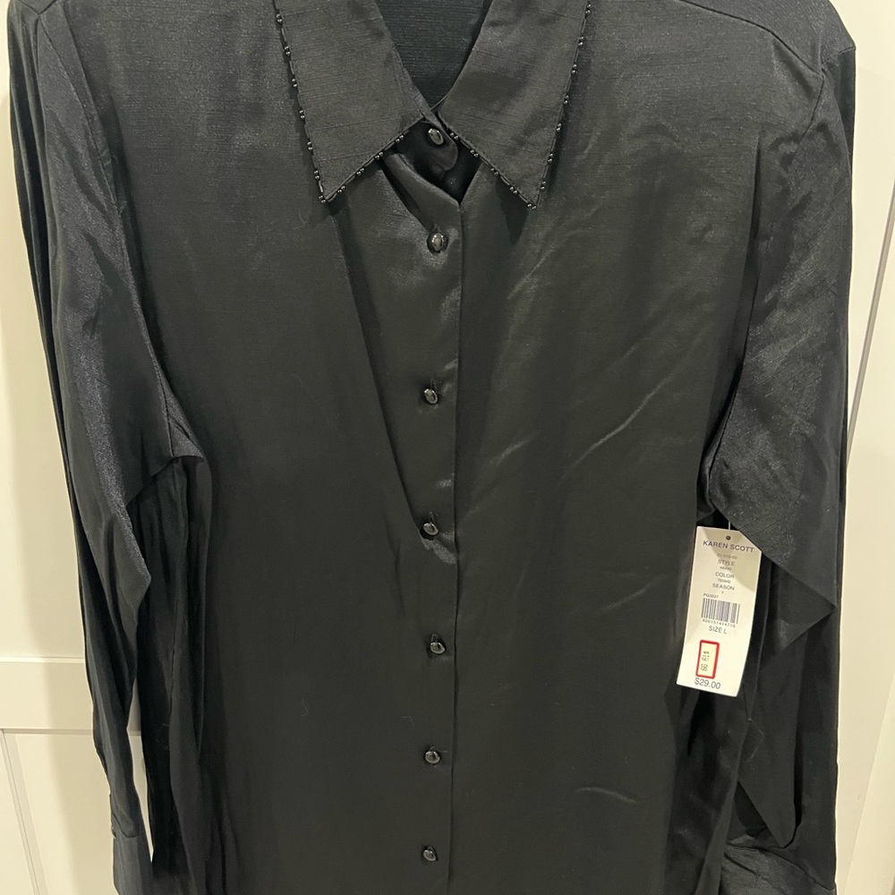 Women’s Black Long Sleeve Blouse
